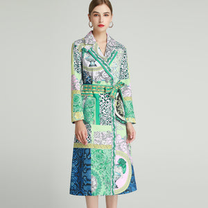 Jade mix print patchwork overcoat *WAS £135*