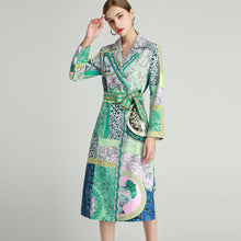 Load image into Gallery viewer, Jade mix print patchwork overcoat *WAS £135*