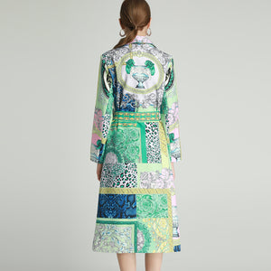 Jade mix print patchwork overcoat *WAS £135*