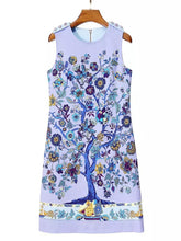 Load image into Gallery viewer, &quot;The violet tree flowering&quot; sleeveless dress