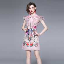 Load image into Gallery viewer, Castle on the hill with roses &amp; bow mini dress