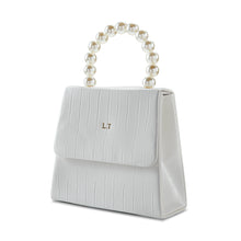 Load image into Gallery viewer, White Pearl Drop Handbag THREESIXFIVE