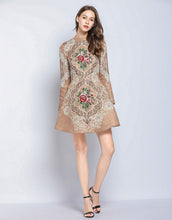 Load image into Gallery viewer, Rose Gold Skater Dress