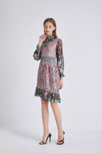 Load image into Gallery viewer, Love on the line Patchwork dress