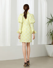 Load image into Gallery viewer, Daffodil yellow floral mini dress