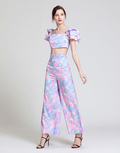 Pastel print two piece set Sample sale