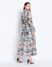 Load image into Gallery viewer, Floral blossom with lace maxi dress