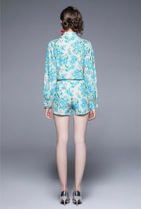 Blue daisy two piece set