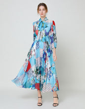 Load image into Gallery viewer, The Mix and Match floral Polka  high neck maxi dress *WAS £135*