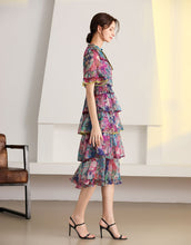 Load image into Gallery viewer, &#39;The Wildflower&#39; short sleeve tiered midi dress