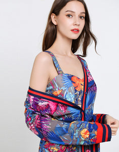 Birds in Paradise two- piece midi dress