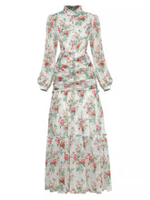 Load image into Gallery viewer, Mini rose flowers maxi dress