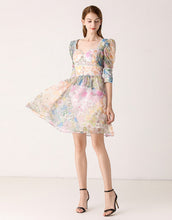 Load image into Gallery viewer, Multi print floral mini dress Sample sale
