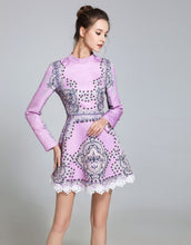 Load image into Gallery viewer, Lilac embellished Vintage Skater dress