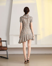 Load image into Gallery viewer, Flowerdrop asymmetric mini dress
