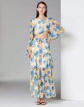 Load image into Gallery viewer, Feeling hot crop and maxi floral skirt set *WAS £145*