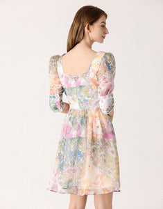 Multi print floral mini dress Sample sale