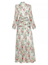 Load image into Gallery viewer, Mini rose flowers maxi dress