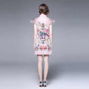 Castle on the hill with roses & bow mini dress