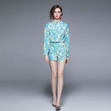 Load image into Gallery viewer, Blue daisy two piece set