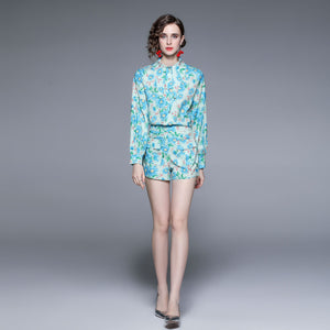 Blue daisy two piece set