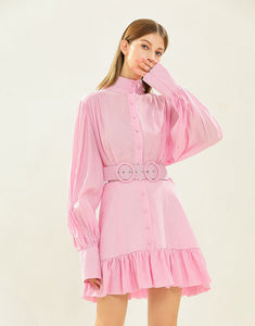 Rose Quartz Long sleeve mini dress