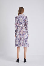 Load image into Gallery viewer, Purple Paisley Montage maxi dress