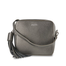 Load image into Gallery viewer, Gunmetal Grey Vegan Leather Cross Body Bag ThreeSixFive