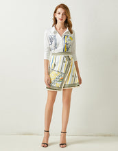 Load image into Gallery viewer, ‘The Artist Sketch’ cotton shirt and asymmetric skirt set