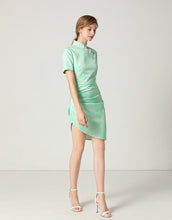 Load image into Gallery viewer, Mint Gathered Mini Dress