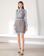 Load image into Gallery viewer, Blue bow Chic Mini dress