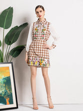 Load image into Gallery viewer, Joyous flowers with plaid suit set