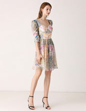 Load image into Gallery viewer, Multi print floral mini dress Sample sale
