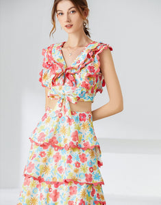 Happy Go lucky floral two piece set SAMPLE