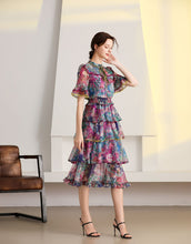 Load image into Gallery viewer, &#39;The Wildflower&#39; short sleeve tiered midi dress