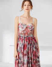 Load image into Gallery viewer, Faded rose bralette style midi dress