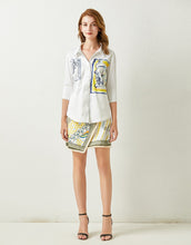 Load image into Gallery viewer, ‘The Artist Sketch’ cotton shirt and asymmetric skirt set