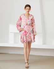 Load image into Gallery viewer, Thistle &amp; flower pink mini dress *WAS £135*