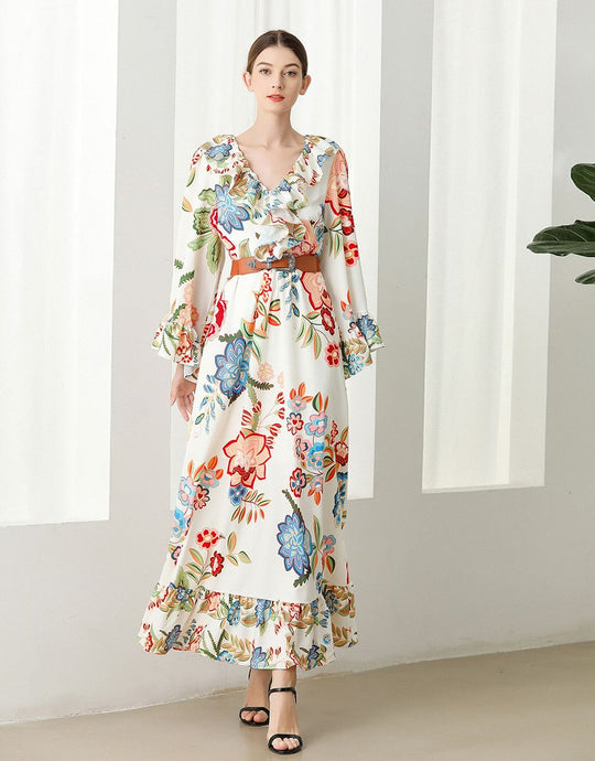 Free spirit maxi dress with belt