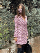 Load image into Gallery viewer, Light Pink Diamond Tile Blazer dress