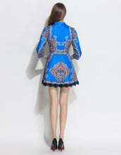 Load image into Gallery viewer, Electric Blue skater with long sleeves - SALE