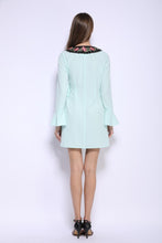 Load image into Gallery viewer, Mint embellished deep v neckline wrap dress