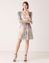 Load image into Gallery viewer, Multi print floral mini dress Sample sale
