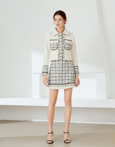 Checked tweed set