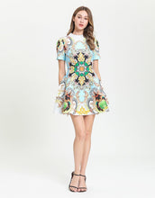 Load image into Gallery viewer, Sun and star emblem skater dress