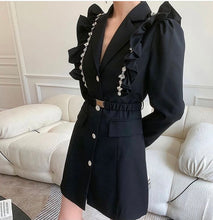 Load image into Gallery viewer, Drip with diamante black blazer dress