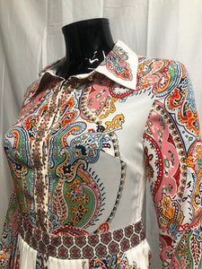 pleated paisley dress  NOW £35