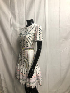 white embroidered mini dress NOW £35