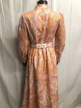Load image into Gallery viewer, Peach Paisley midi dress  NOW £35