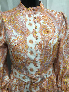 Peach Paisley midi dress  NOW £35
